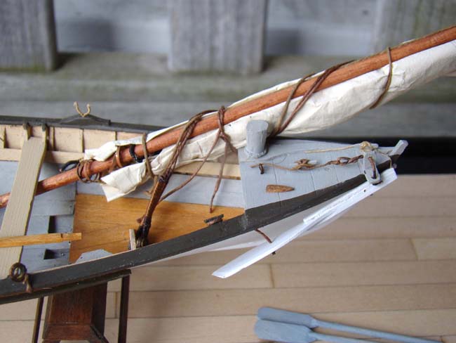 An exceptionally well made scratch built model of a circa 1870 "BEETLE WHALEBOAT" — image 3
